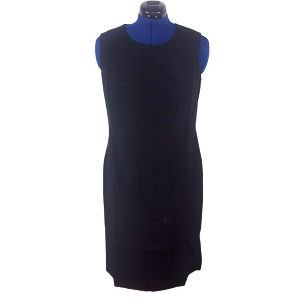 NIB Jessica London 12W black scoop neck sleeveless sheath dress
